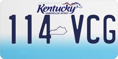 KY license plate 114VCG