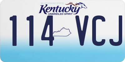 KY license plate 114VCJ