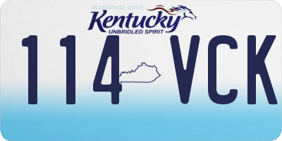 KY license plate 114VCK
