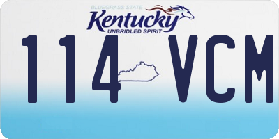 KY license plate 114VCM