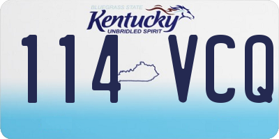 KY license plate 114VCQ