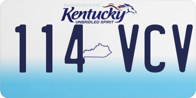 KY license plate 114VCV