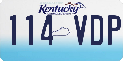 KY license plate 114VDP