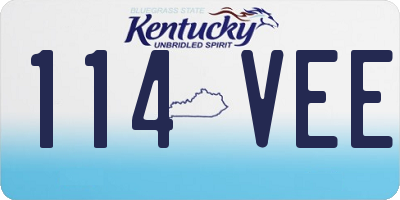 KY license plate 114VEE