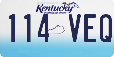 KY license plate 114VEQ