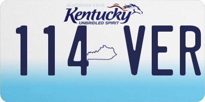 KY license plate 114VER