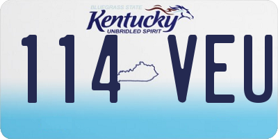 KY license plate 114VEU