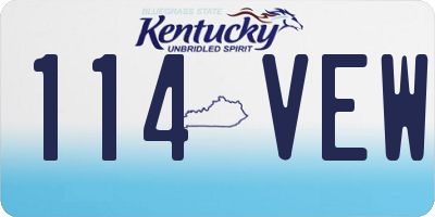 KY license plate 114VEW