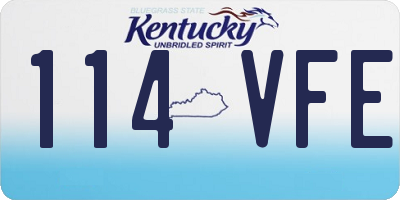 KY license plate 114VFE