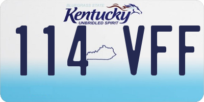 KY license plate 114VFF