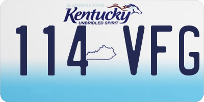 KY license plate 114VFG