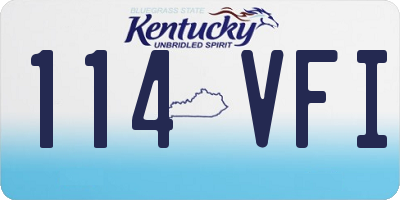 KY license plate 114VFI