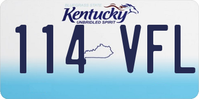 KY license plate 114VFL