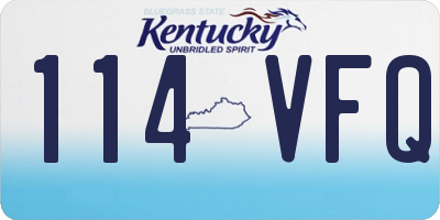 KY license plate 114VFQ