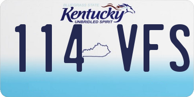 KY license plate 114VFS