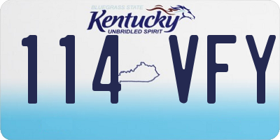 KY license plate 114VFY