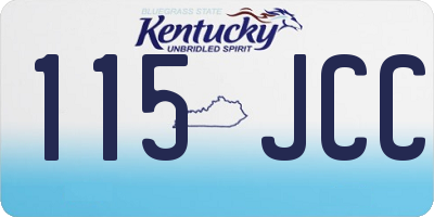 KY license plate 115JCC