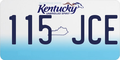 KY license plate 115JCE