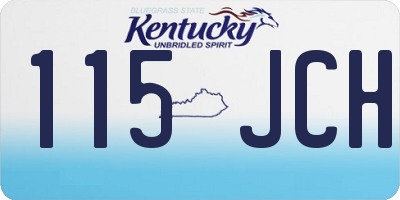 KY license plate 115JCH