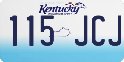 KY license plate 115JCJ