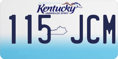 KY license plate 115JCM