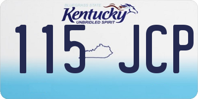 KY license plate 115JCP