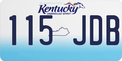 KY license plate 115JDB