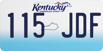 KY license plate 115JDF