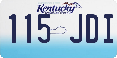 KY license plate 115JDI