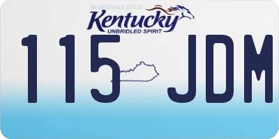 KY license plate 115JDM