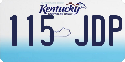 KY license plate 115JDP