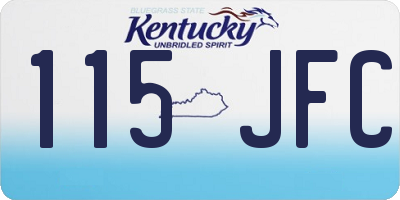 KY license plate 115JFC