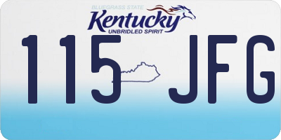 KY license plate 115JFG