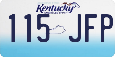 KY license plate 115JFP