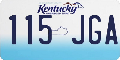 KY license plate 115JGA