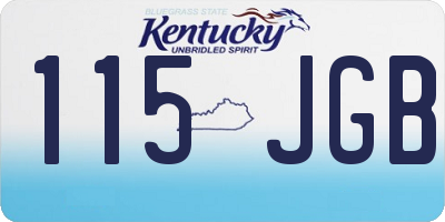 KY license plate 115JGB
