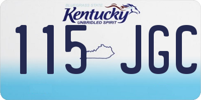 KY license plate 115JGC