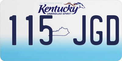 KY license plate 115JGD