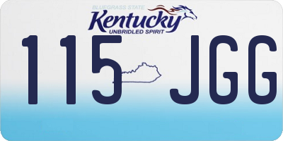 KY license plate 115JGG