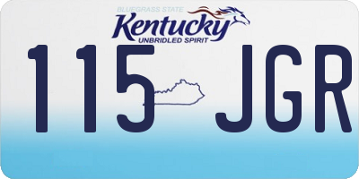 KY license plate 115JGR