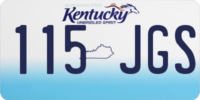 KY license plate 115JGS