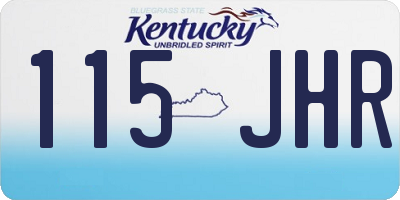 KY license plate 115JHR