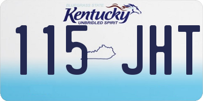 KY license plate 115JHT