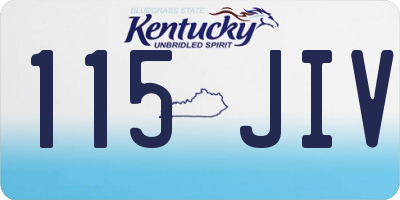 KY license plate 115JIV