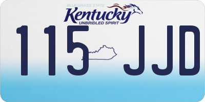 KY license plate 115JJD