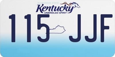 KY license plate 115JJF