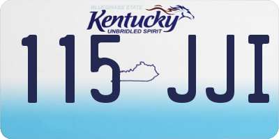 KY license plate 115JJI