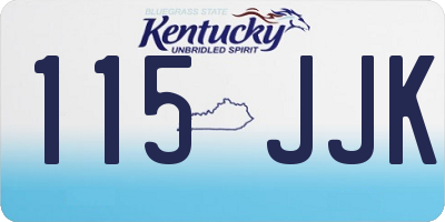 KY license plate 115JJK