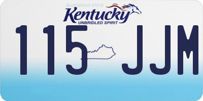 KY license plate 115JJM