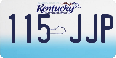 KY license plate 115JJP
